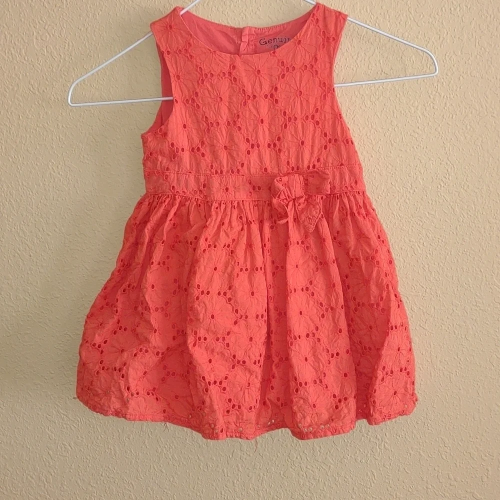 Genuine Kids Oshkosh Sleeveless Eyelet Dress Size 2T